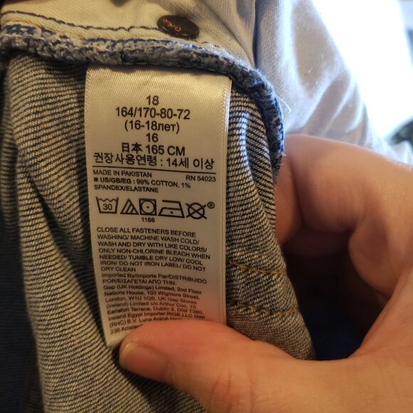 GAP High Rise Relaxed Taper Women 18 Baggy Y2K Loose Fit Denim Skater Grunge - Picture 3 of 7